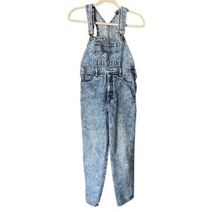 Vintage Guess Kids Size Medium Acid Wash Retro 80’s Denim Jean Overalls